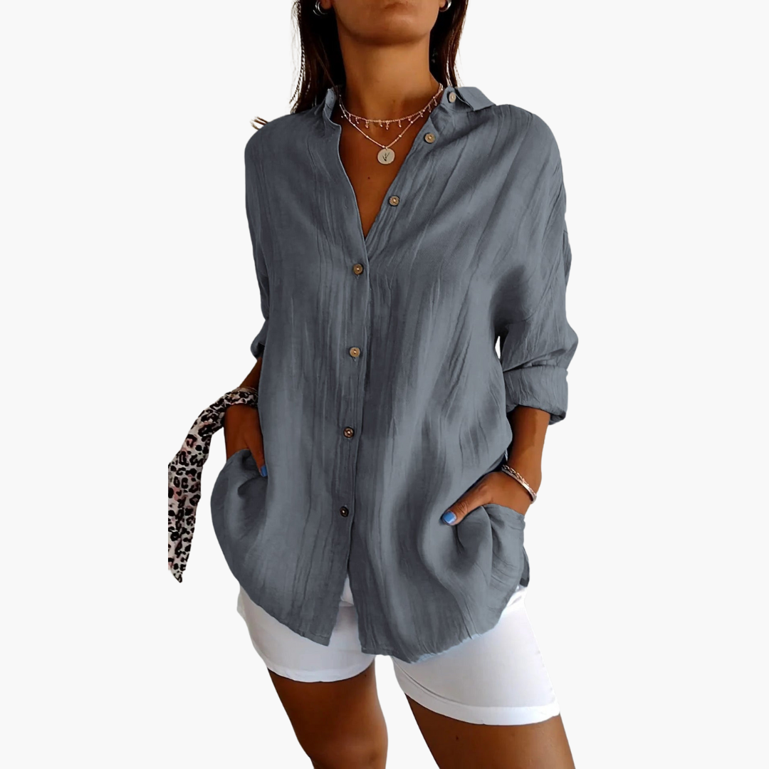 Sienna | Elegant Pleated Shirt