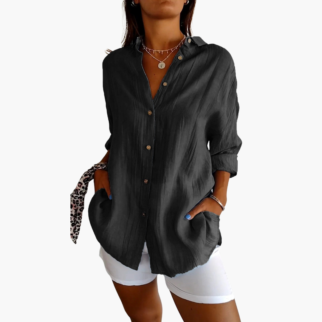 Sienna | Elegant Pleated Shirt