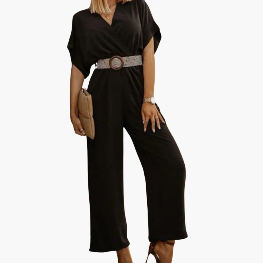 Ruby | Belted Wrap Relaxed Jumpsuit