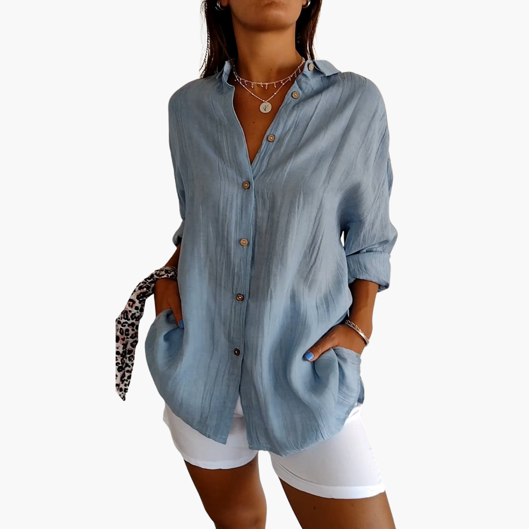 Sienna | Elegant Pleated Shirt