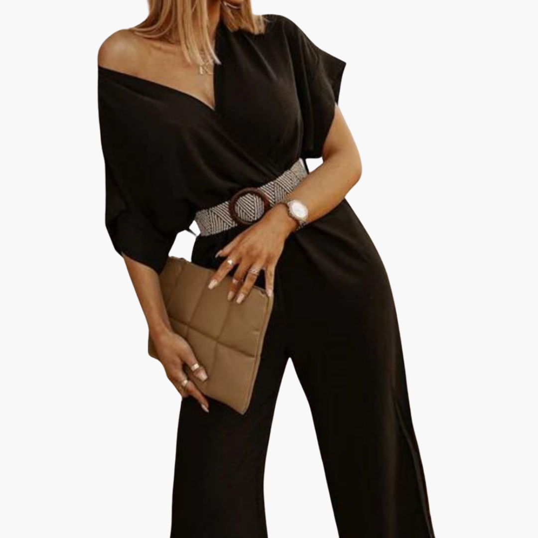 Ruby | Belted Wrap Relaxed Jumpsuit