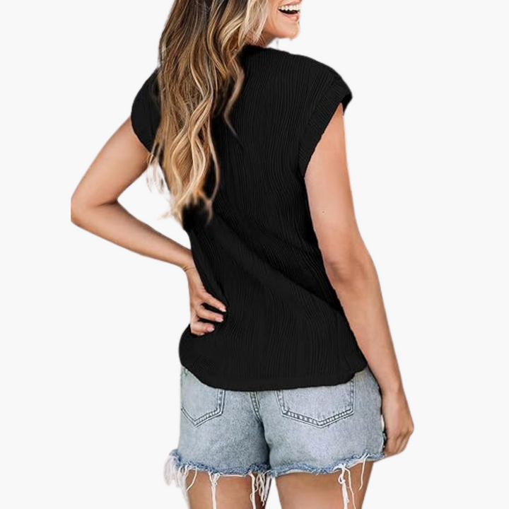 Sadie | Short-Sleeve Textured T-Shirt