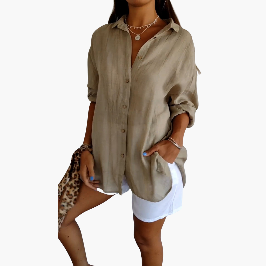 Sienna | Elegant Pleated Shirt