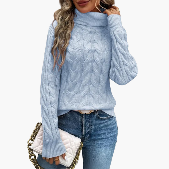 Jamie | Cable Knit Turtleneck