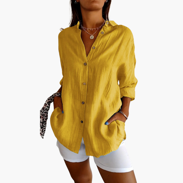 Sienna | Elegant Pleated Shirt