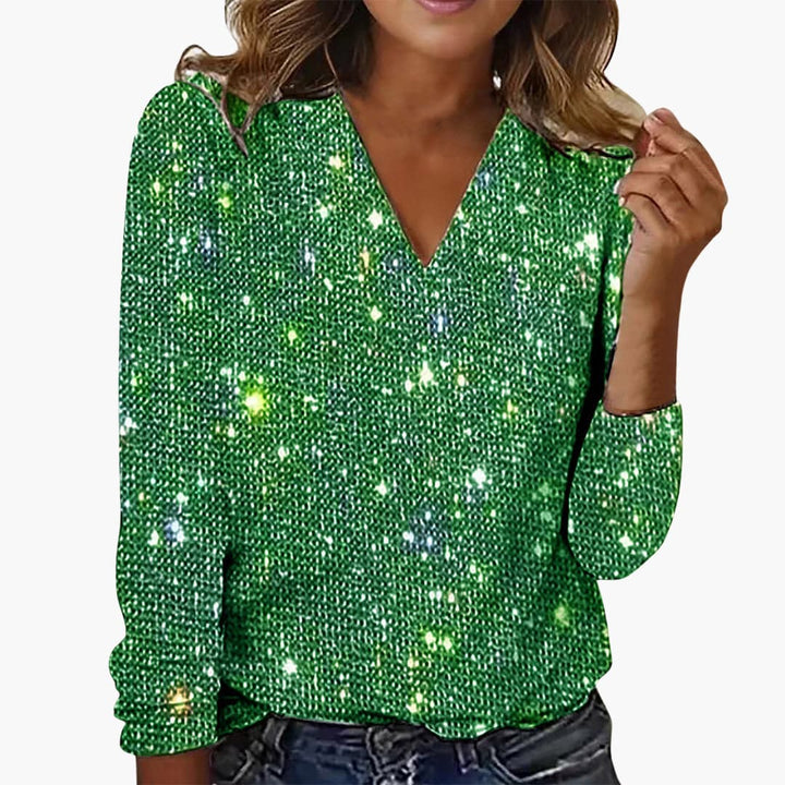 Daisy | V-Neck Diamond Blouse