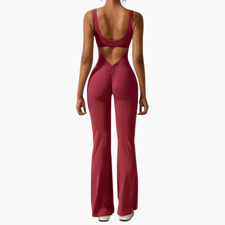 Amy | Stylish V-Back Flared Jumpsuit