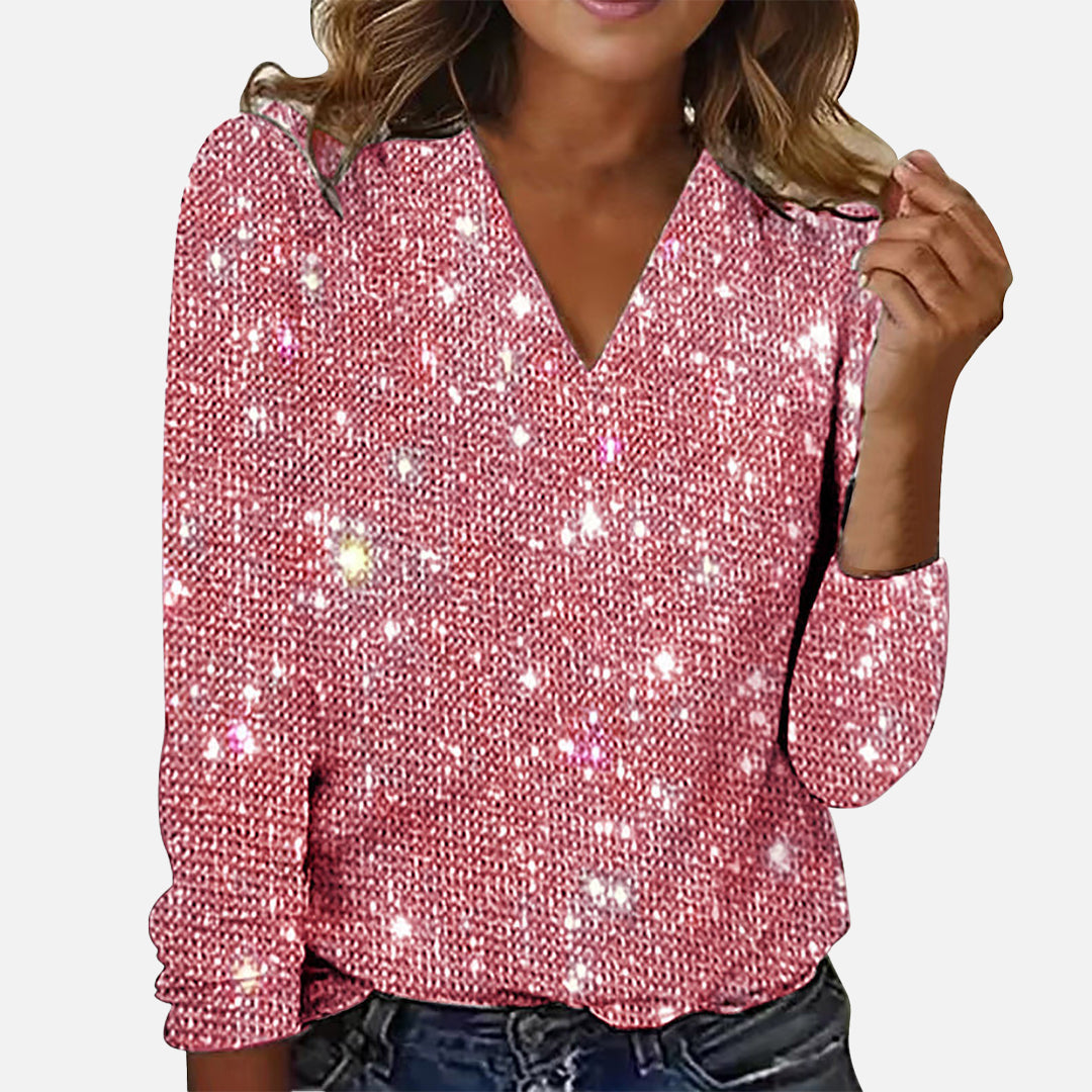 Daisy | V-Neck Diamond Blouse