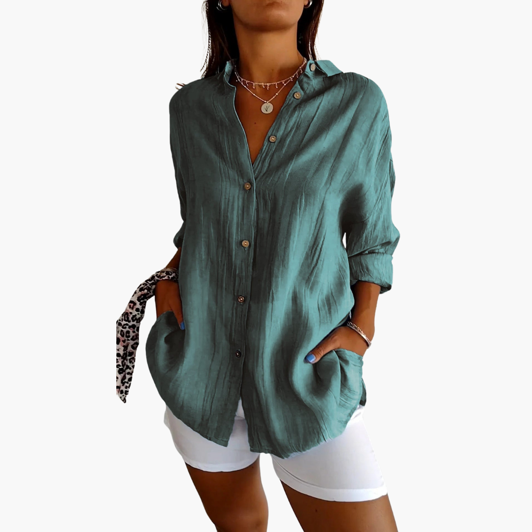 Sienna | Elegant Pleated Shirt