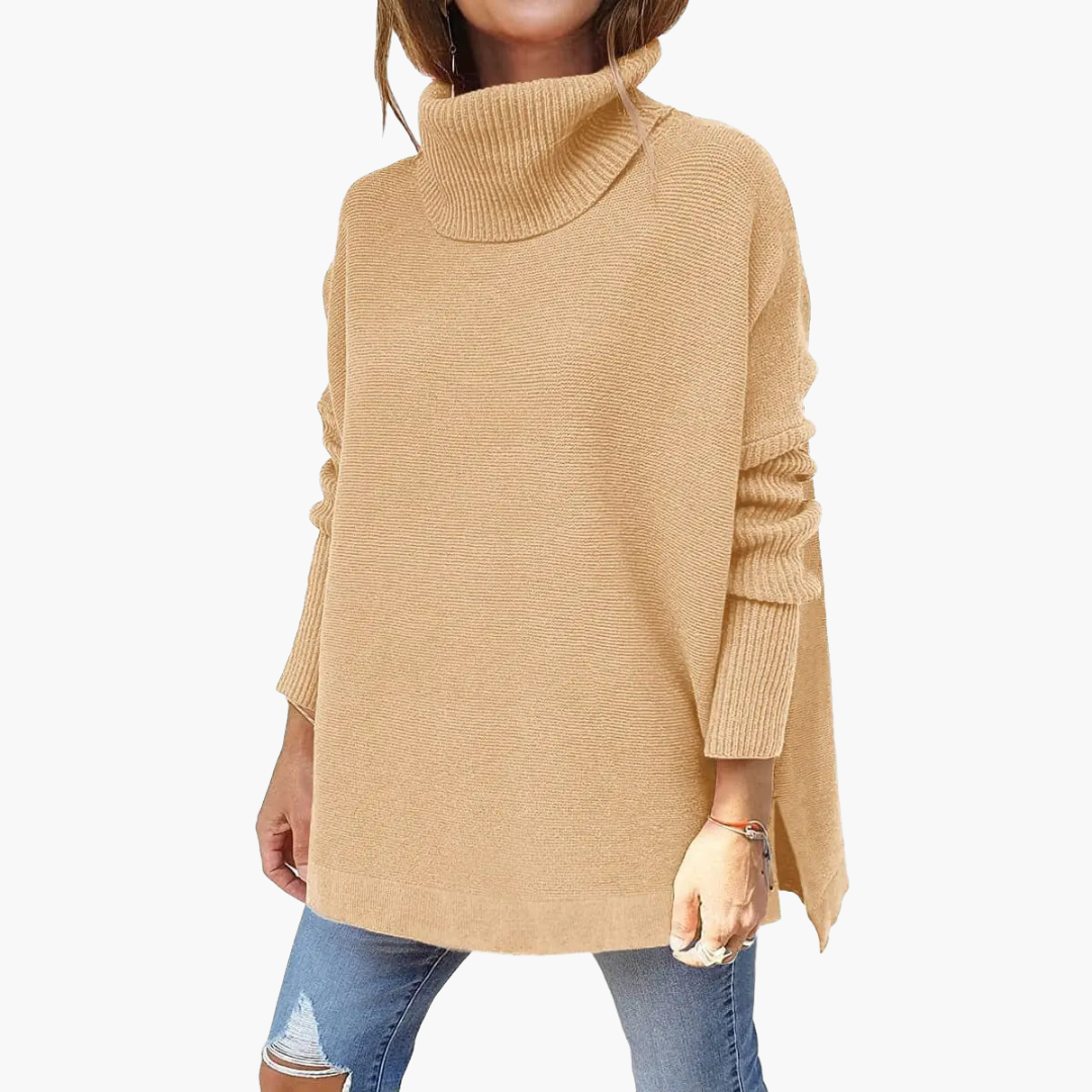 Leah | High Neck Knitted Sweater