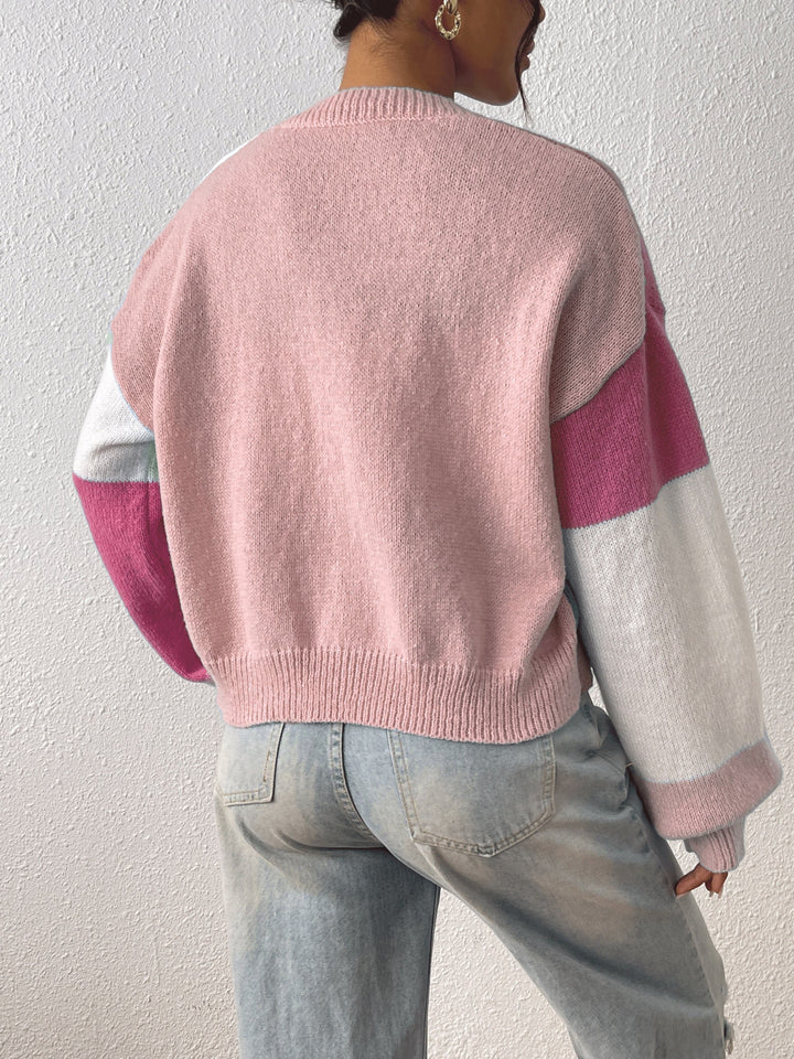 Adline | Colour-Block Cardigan