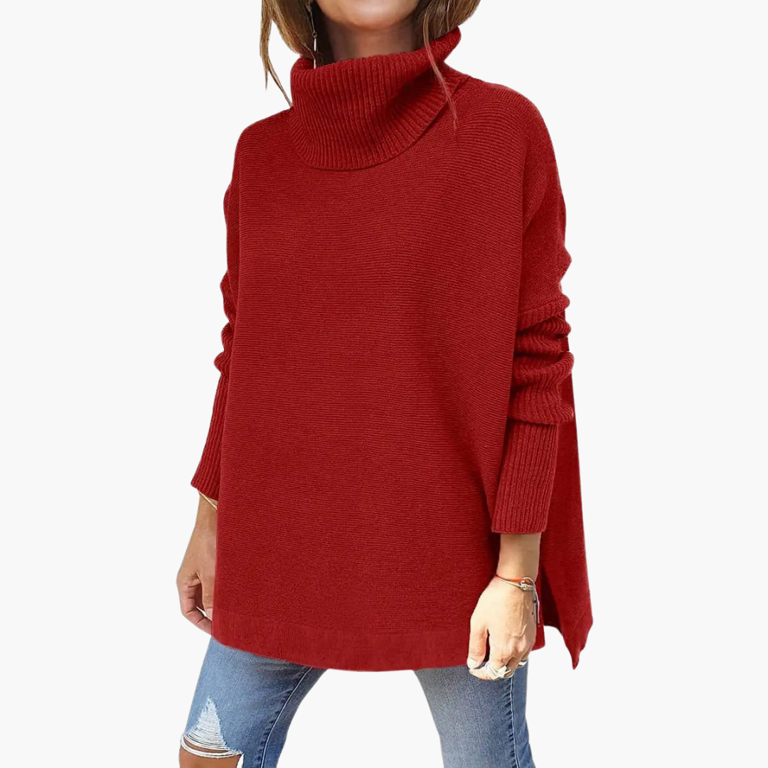 Leah | High Neck Knitted Sweater