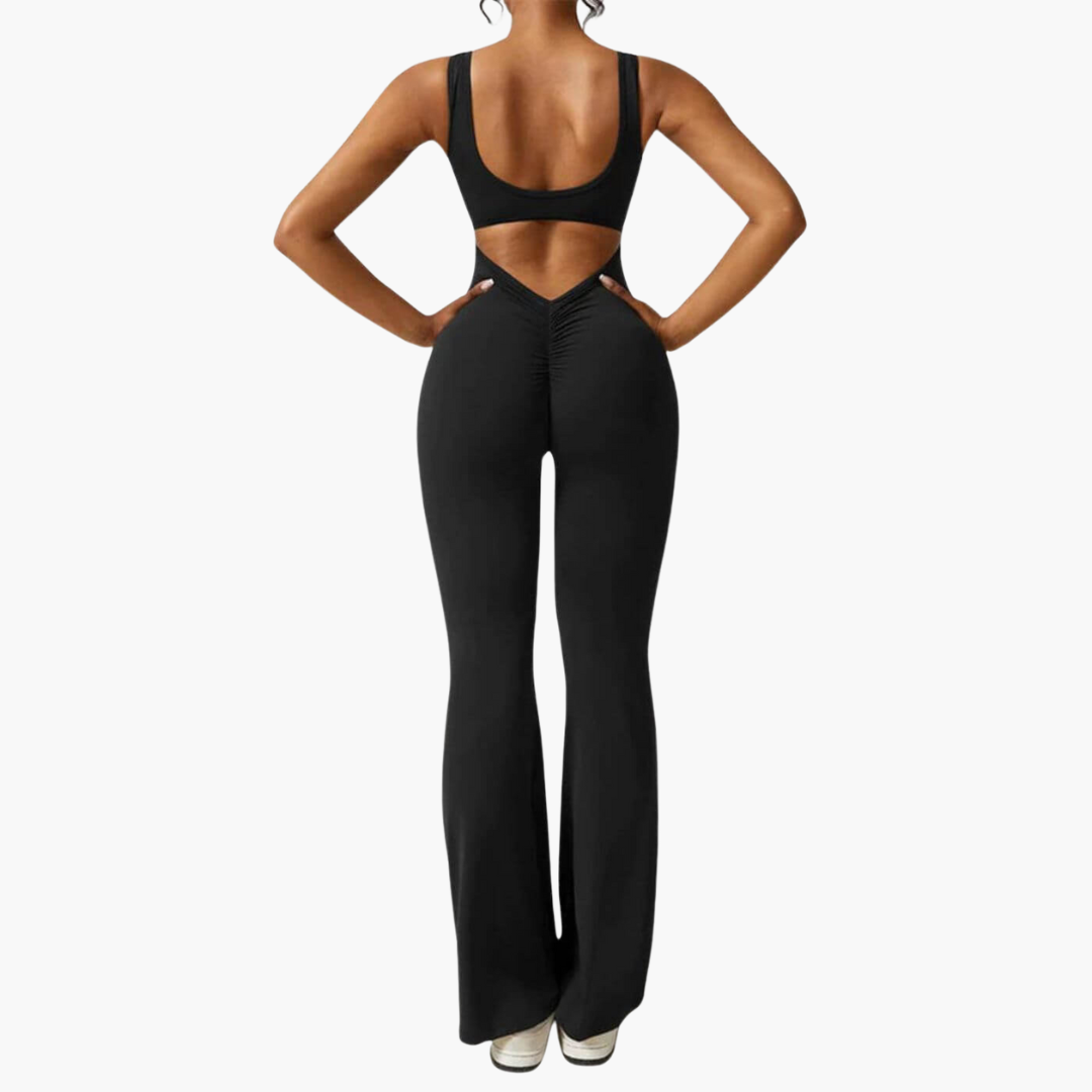 Amy | Stylish V-Back Flared Jumpsuit