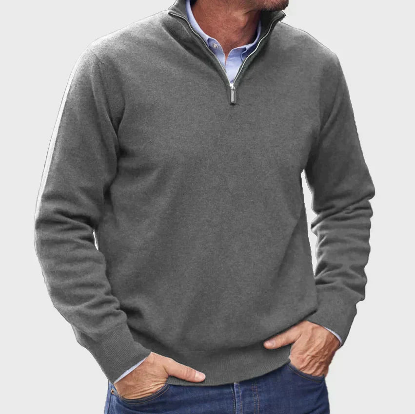 Italian Men’s Sweater with Zipper