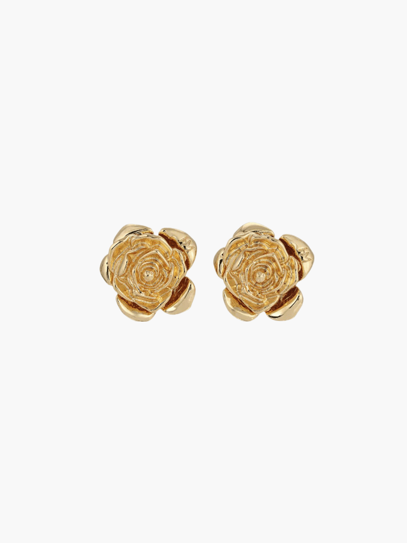 Vyanna - 14K Gold & Silver Rose Earrings