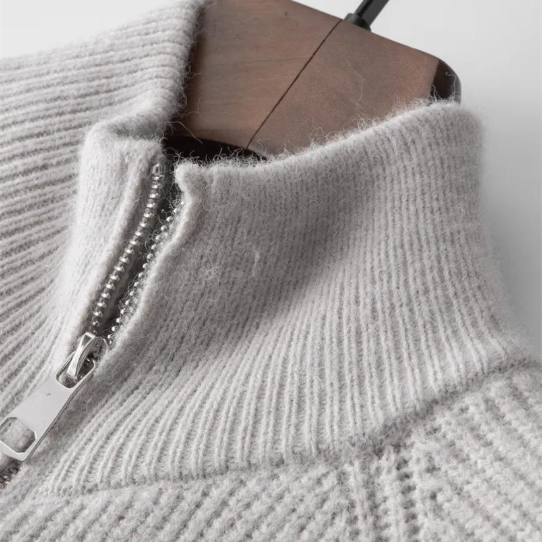 Luca Cashmere Zip Sweater