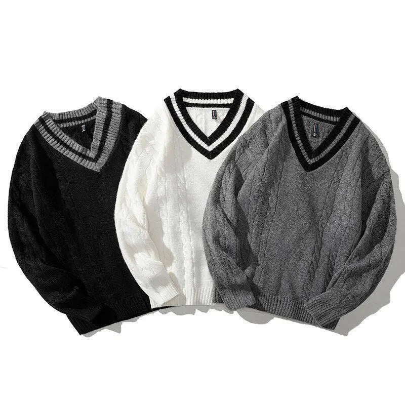 SORENA™ | Relaxed Knit V-Neck Sweater