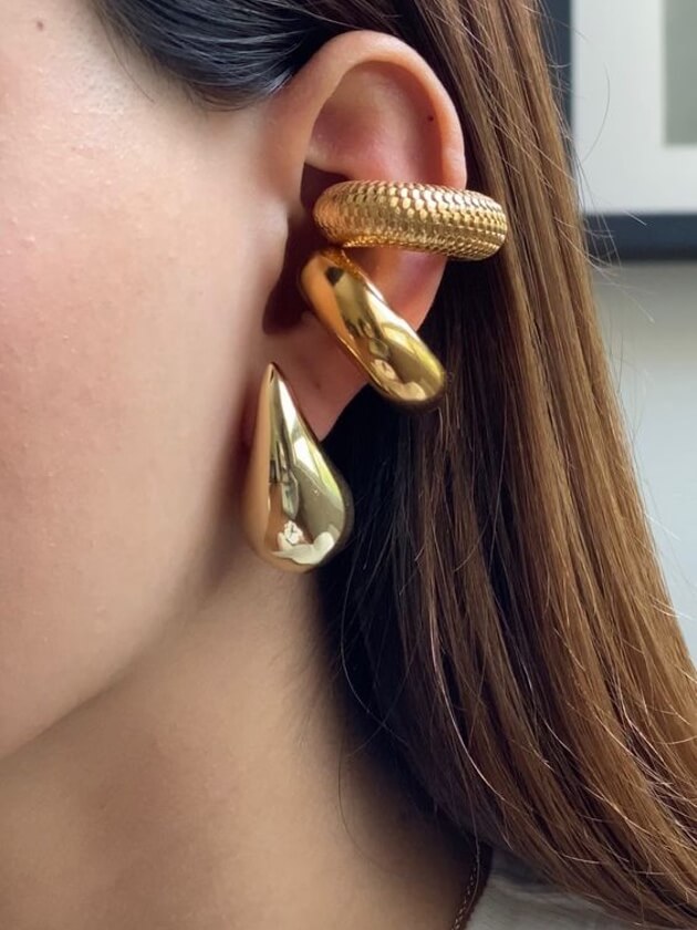 Elowen - 14k Gold Pleated Earrings