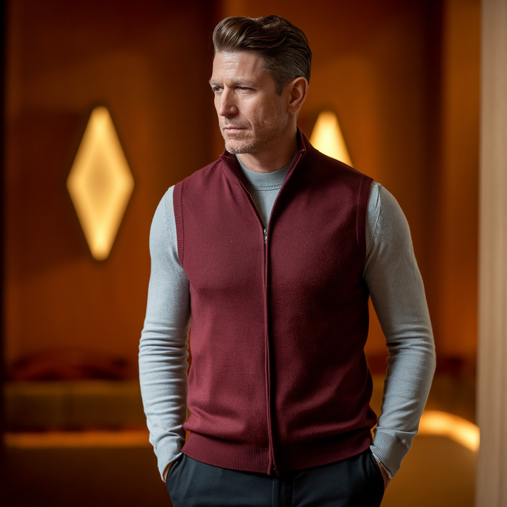 Finley Cashmere Full Zip Vest